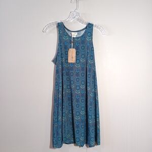 NATURAL LIFE Blue and Green Floral Dress